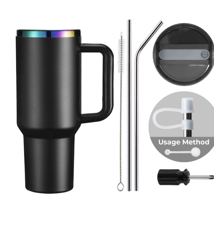 Stainless Steel Tumbler with Removable Handle (40oz)